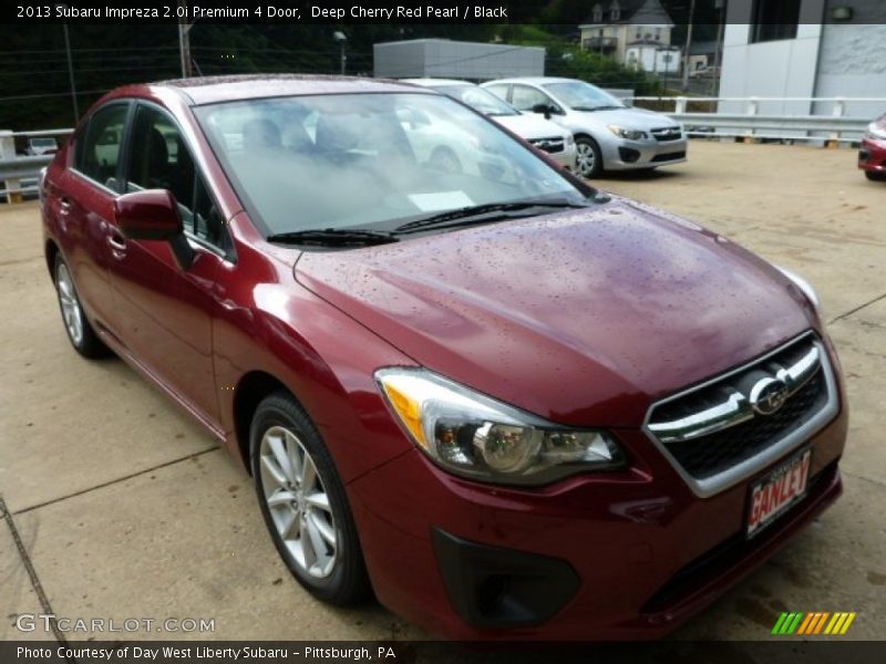 Deep Cherry Red Pearl / Black 2013 Subaru Impreza 2.0i Premium 4 Door