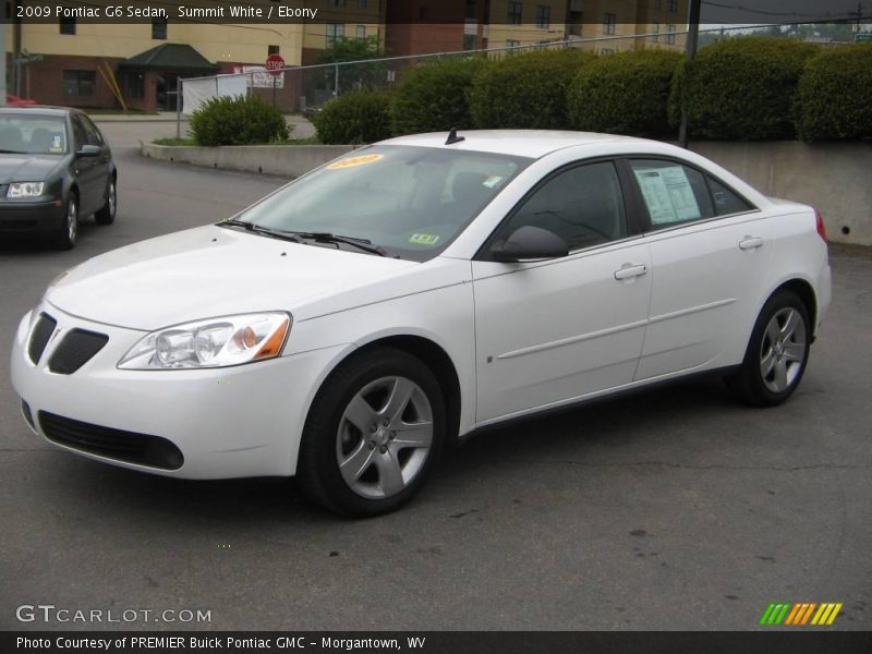 Summit White / Ebony 2009 Pontiac G6 Sedan