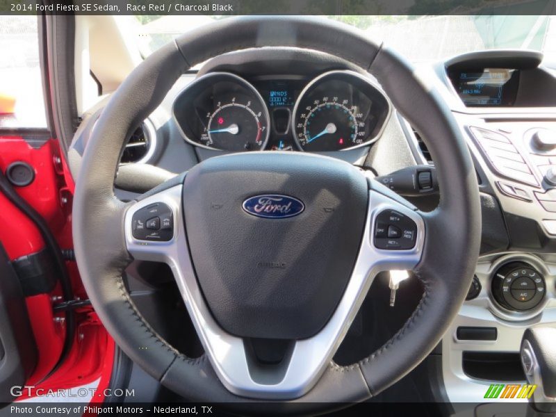 Race Red / Charcoal Black 2014 Ford Fiesta SE Sedan