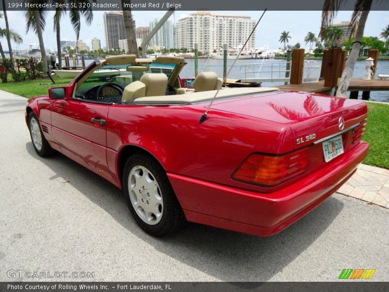 Imperial Red / Beige 1994 Mercedes-Benz SL 320 Roadster