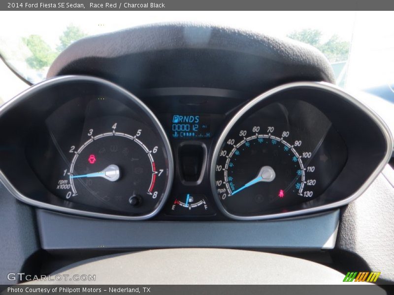 Race Red / Charcoal Black 2014 Ford Fiesta SE Sedan