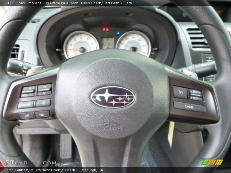 Deep Cherry Red Pearl / Black 2013 Subaru Impreza 2.0i Premium 4 Door