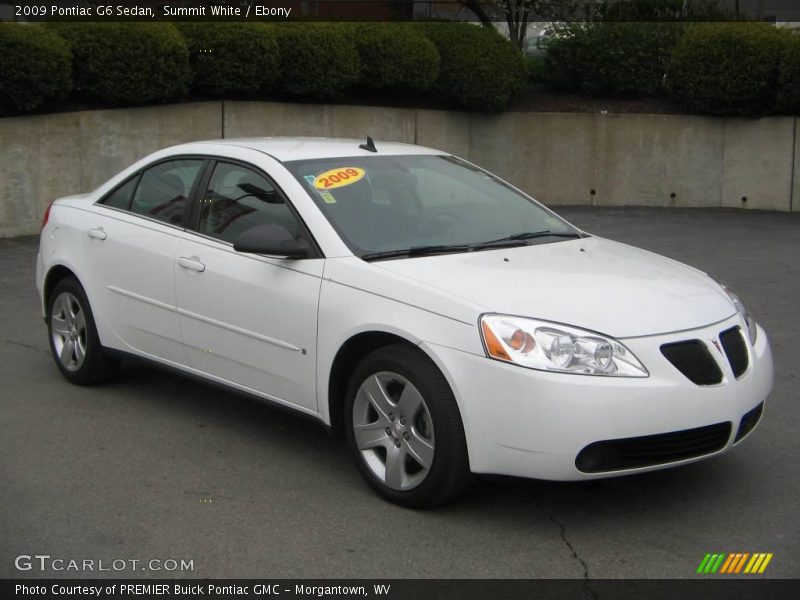 Summit White / Ebony 2009 Pontiac G6 Sedan