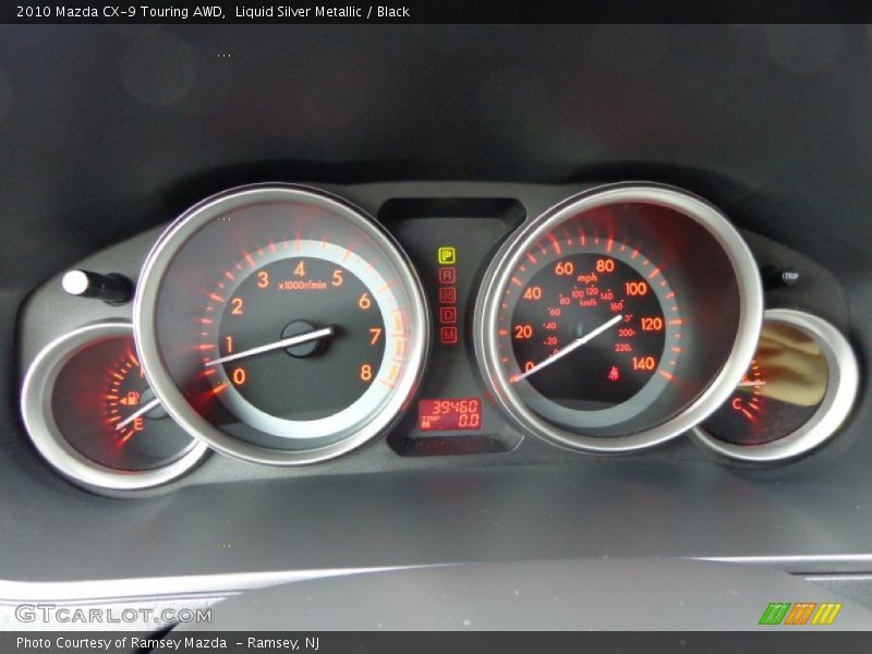 Liquid Silver Metallic / Black 2010 Mazda CX-9 Touring AWD
