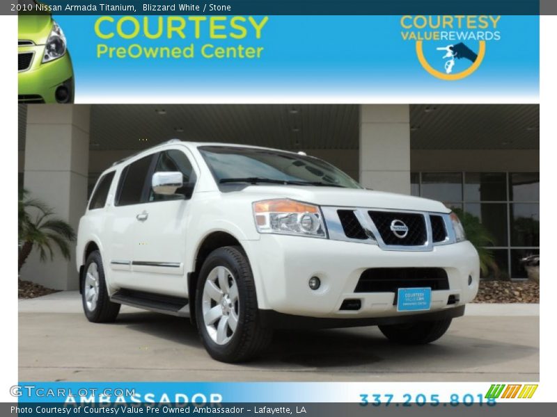 Blizzard White / Stone 2010 Nissan Armada Titanium