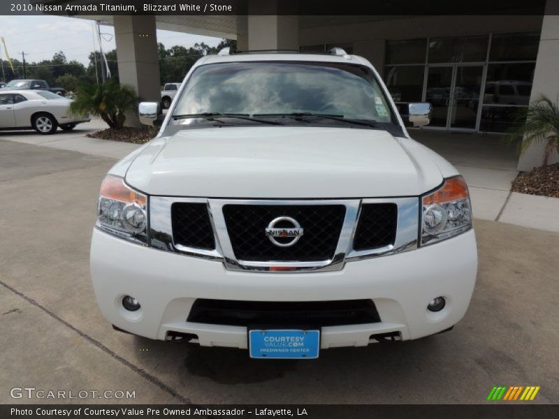 Blizzard White / Stone 2010 Nissan Armada Titanium