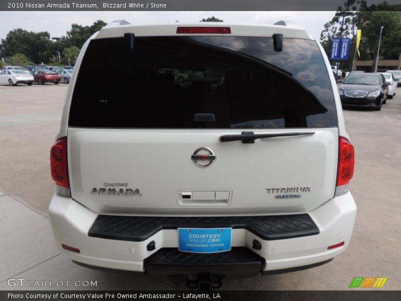 Blizzard White / Stone 2010 Nissan Armada Titanium
