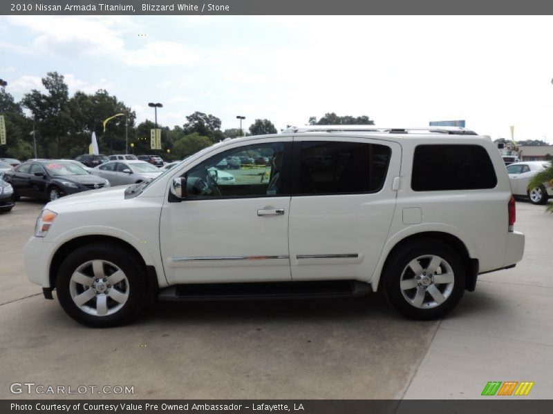 Blizzard White / Stone 2010 Nissan Armada Titanium