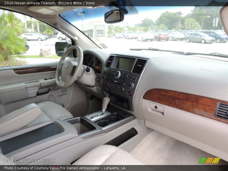Blizzard White / Stone 2010 Nissan Armada Titanium