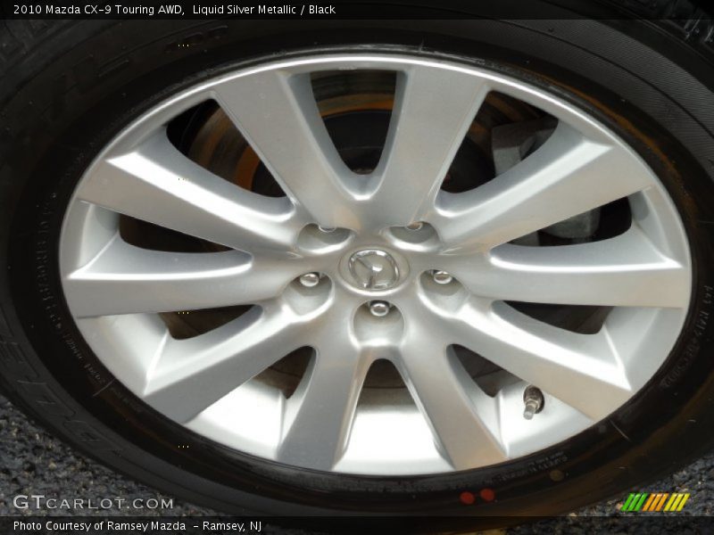 Liquid Silver Metallic / Black 2010 Mazda CX-9 Touring AWD