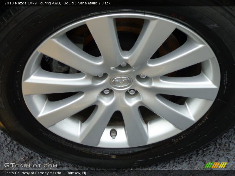 Liquid Silver Metallic / Black 2010 Mazda CX-9 Touring AWD