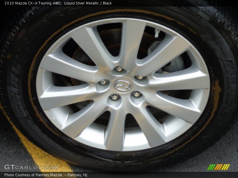 Liquid Silver Metallic / Black 2010 Mazda CX-9 Touring AWD