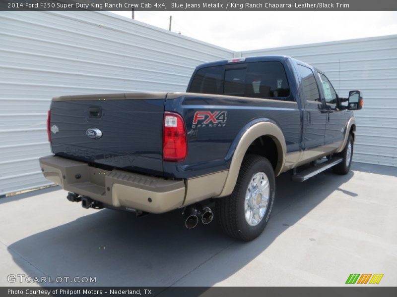 Blue Jeans Metallic / King Ranch Chaparral Leather/Black Trim 2014 Ford F250 Super Duty King Ranch Crew Cab 4x4