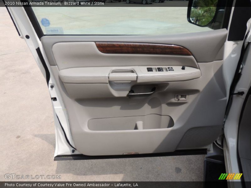 Blizzard White / Stone 2010 Nissan Armada Titanium
