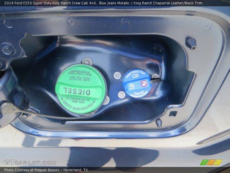 Blue Jeans Metallic / King Ranch Chaparral Leather/Black Trim 2014 Ford F250 Super Duty King Ranch Crew Cab 4x4