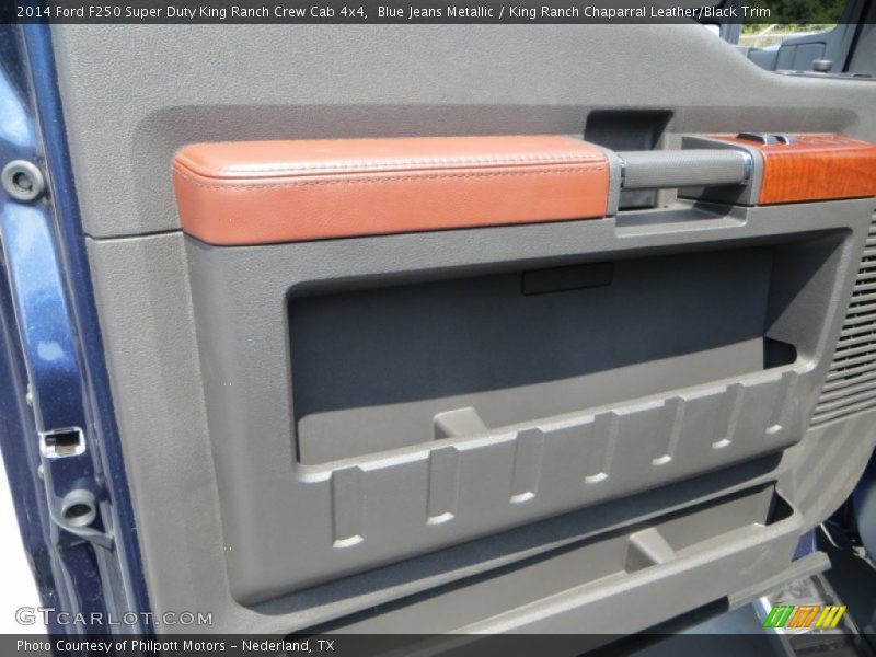 Blue Jeans Metallic / King Ranch Chaparral Leather/Black Trim 2014 Ford F250 Super Duty King Ranch Crew Cab 4x4