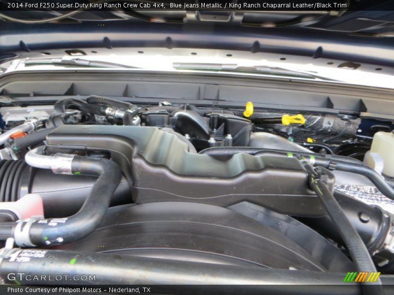 Blue Jeans Metallic / King Ranch Chaparral Leather/Black Trim 2014 Ford F250 Super Duty King Ranch Crew Cab 4x4