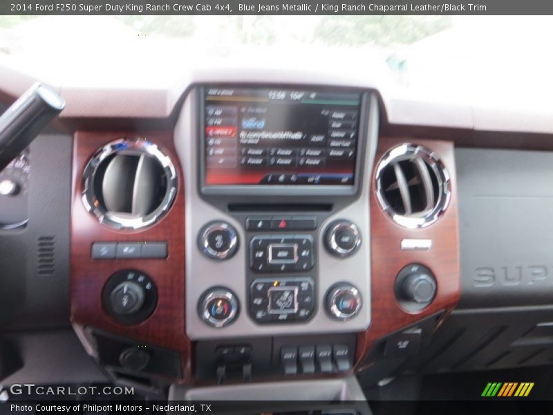 Blue Jeans Metallic / King Ranch Chaparral Leather/Black Trim 2014 Ford F250 Super Duty King Ranch Crew Cab 4x4