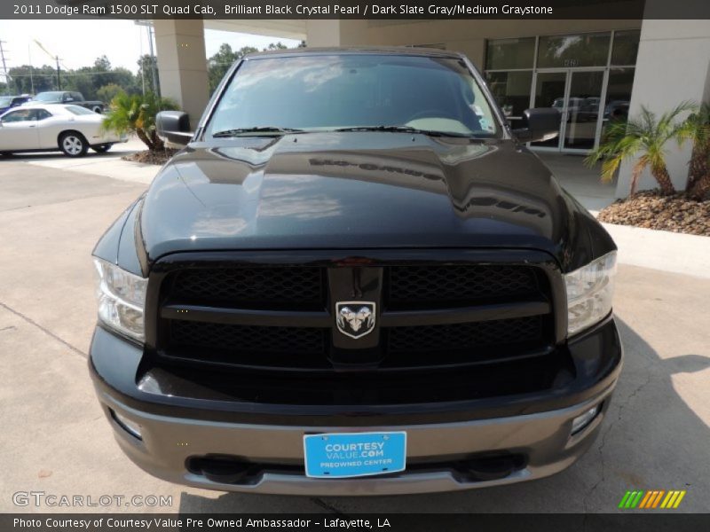 Brilliant Black Crystal Pearl / Dark Slate Gray/Medium Graystone 2011 Dodge Ram 1500 SLT Quad Cab