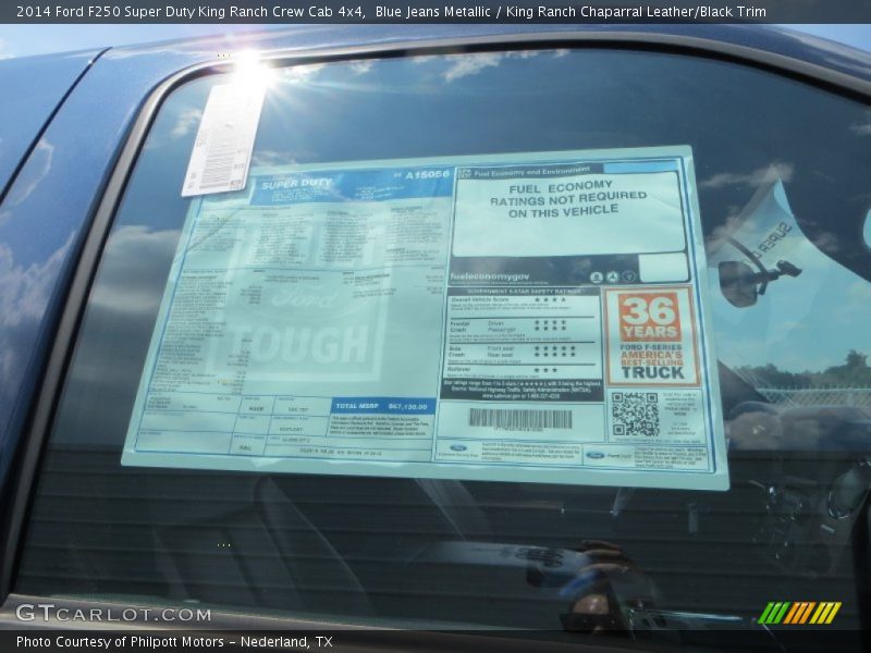 Blue Jeans Metallic / King Ranch Chaparral Leather/Black Trim 2014 Ford F250 Super Duty King Ranch Crew Cab 4x4