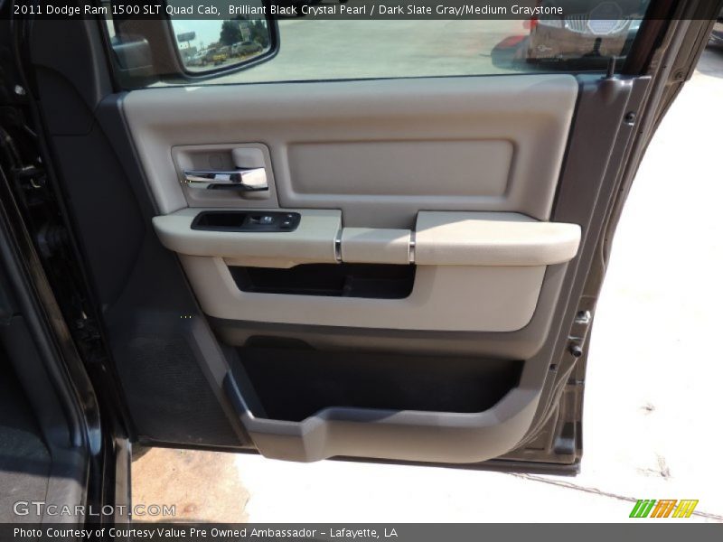 Brilliant Black Crystal Pearl / Dark Slate Gray/Medium Graystone 2011 Dodge Ram 1500 SLT Quad Cab