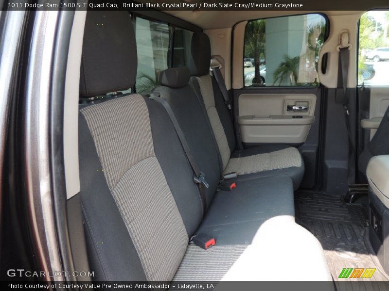Brilliant Black Crystal Pearl / Dark Slate Gray/Medium Graystone 2011 Dodge Ram 1500 SLT Quad Cab