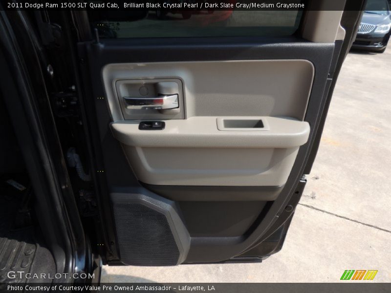 Brilliant Black Crystal Pearl / Dark Slate Gray/Medium Graystone 2011 Dodge Ram 1500 SLT Quad Cab