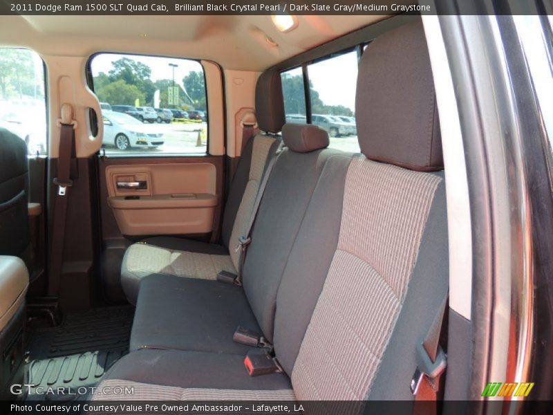 Brilliant Black Crystal Pearl / Dark Slate Gray/Medium Graystone 2011 Dodge Ram 1500 SLT Quad Cab
