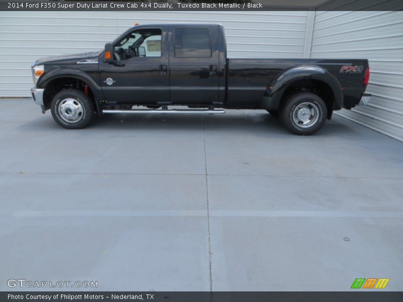 Tuxedo Black Metallic / Black 2014 Ford F350 Super Duty Lariat Crew Cab 4x4 Dually