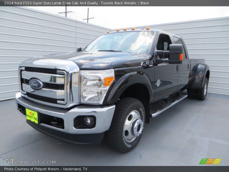 Tuxedo Black Metallic / Black 2014 Ford F350 Super Duty Lariat Crew Cab 4x4 Dually