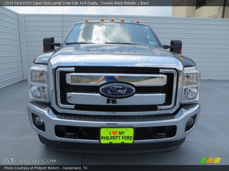 Tuxedo Black Metallic / Black 2014 Ford F350 Super Duty Lariat Crew Cab 4x4 Dually