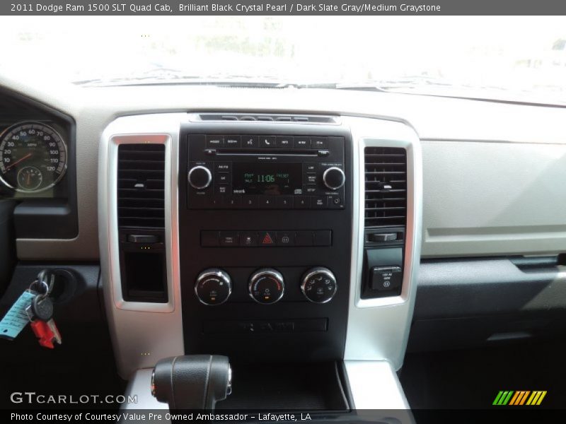 Brilliant Black Crystal Pearl / Dark Slate Gray/Medium Graystone 2011 Dodge Ram 1500 SLT Quad Cab