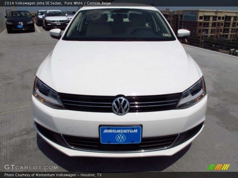 Pure White / Cornsilk Beige 2014 Volkswagen Jetta SE Sedan