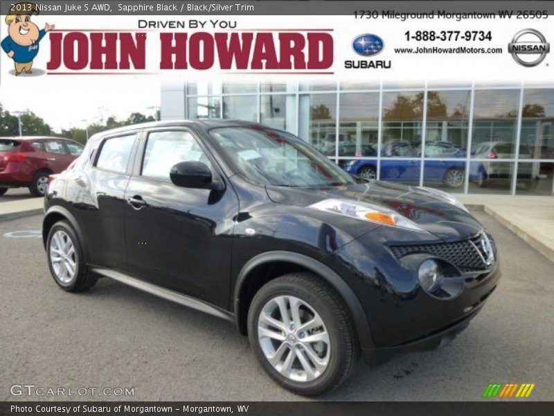 Sapphire Black / Black/Silver Trim 2013 Nissan Juke S AWD