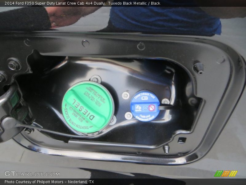 Tuxedo Black Metallic / Black 2014 Ford F350 Super Duty Lariat Crew Cab 4x4 Dually