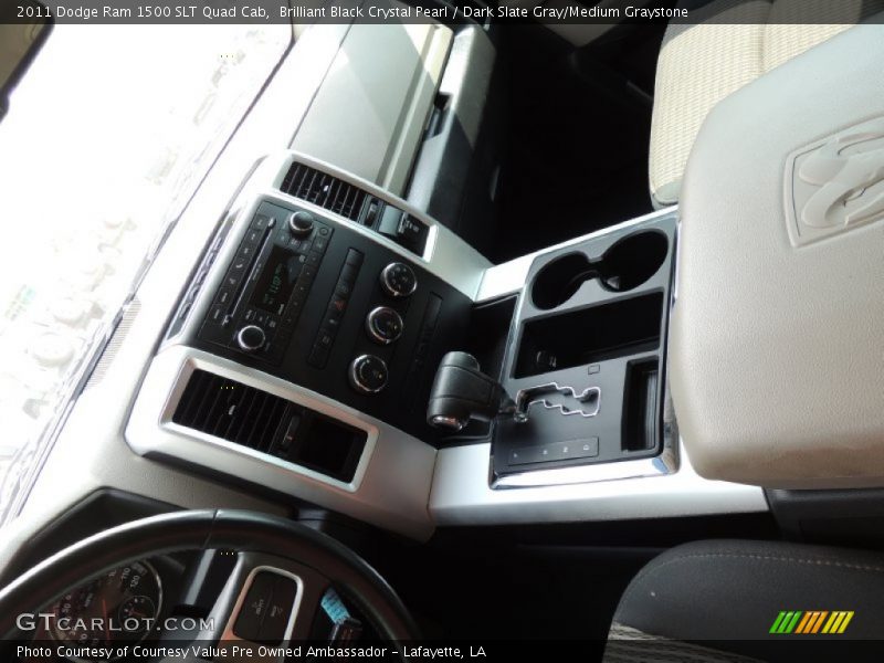 Brilliant Black Crystal Pearl / Dark Slate Gray/Medium Graystone 2011 Dodge Ram 1500 SLT Quad Cab