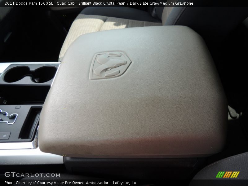Brilliant Black Crystal Pearl / Dark Slate Gray/Medium Graystone 2011 Dodge Ram 1500 SLT Quad Cab
