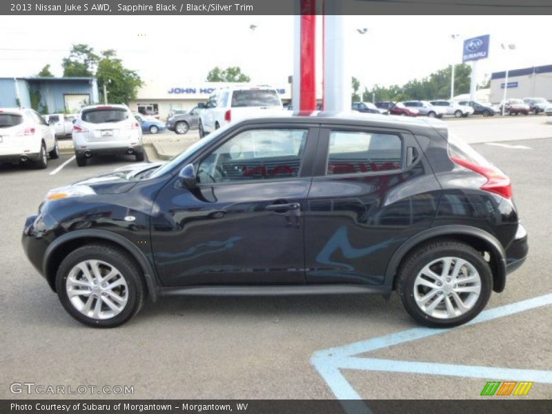 Sapphire Black / Black/Silver Trim 2013 Nissan Juke S AWD