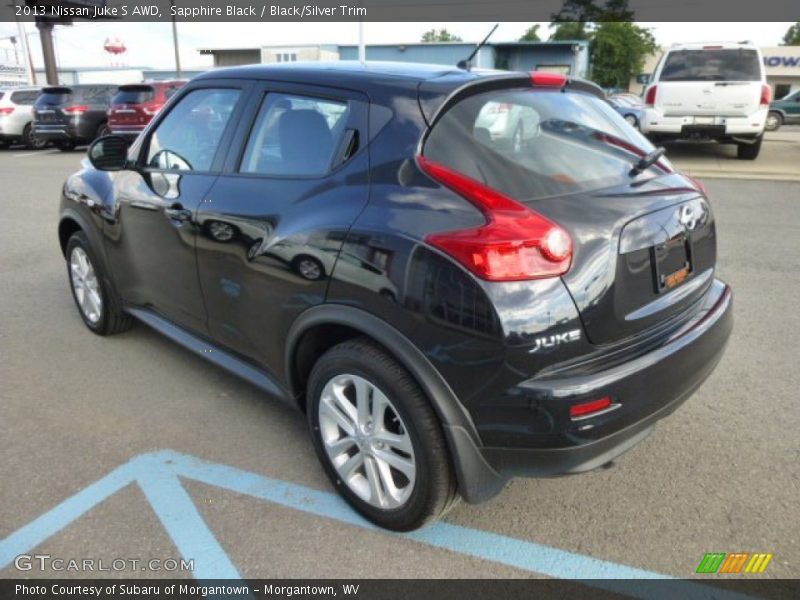 Sapphire Black / Black/Silver Trim 2013 Nissan Juke S AWD