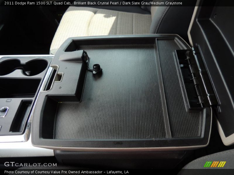 Brilliant Black Crystal Pearl / Dark Slate Gray/Medium Graystone 2011 Dodge Ram 1500 SLT Quad Cab