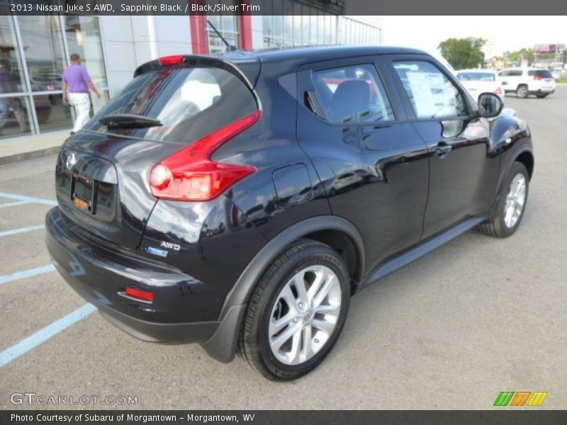Sapphire Black / Black/Silver Trim 2013 Nissan Juke S AWD