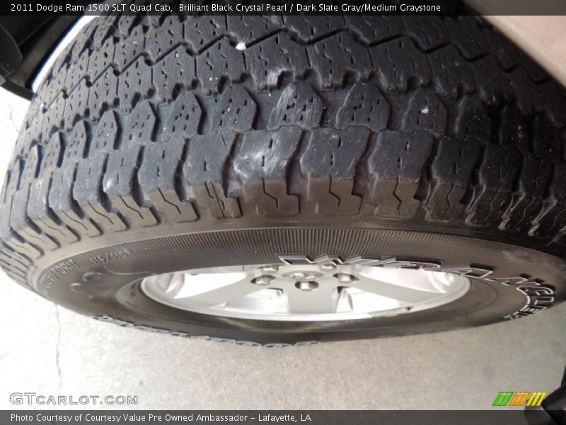 Brilliant Black Crystal Pearl / Dark Slate Gray/Medium Graystone 2011 Dodge Ram 1500 SLT Quad Cab