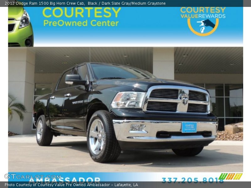 Black / Dark Slate Gray/Medium Graystone 2012 Dodge Ram 1500 Big Horn Crew Cab