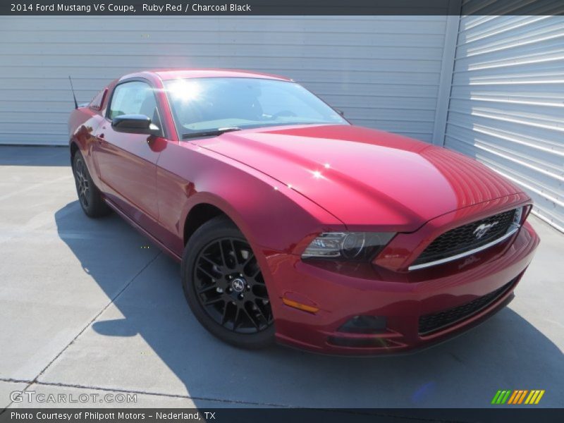 Ruby Red / Charcoal Black 2014 Ford Mustang V6 Coupe