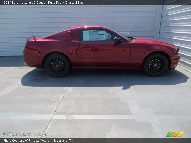 Ruby Red / Charcoal Black 2014 Ford Mustang V6 Coupe
