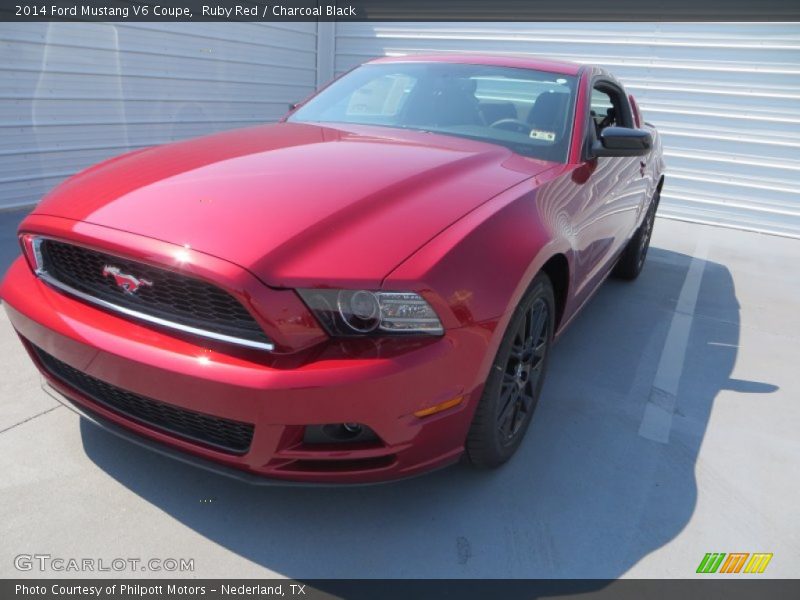 Ruby Red / Charcoal Black 2014 Ford Mustang V6 Coupe