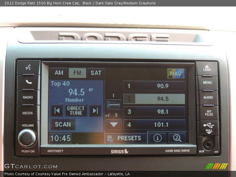 Black / Dark Slate Gray/Medium Graystone 2012 Dodge Ram 1500 Big Horn Crew Cab