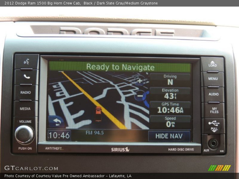 Black / Dark Slate Gray/Medium Graystone 2012 Dodge Ram 1500 Big Horn Crew Cab