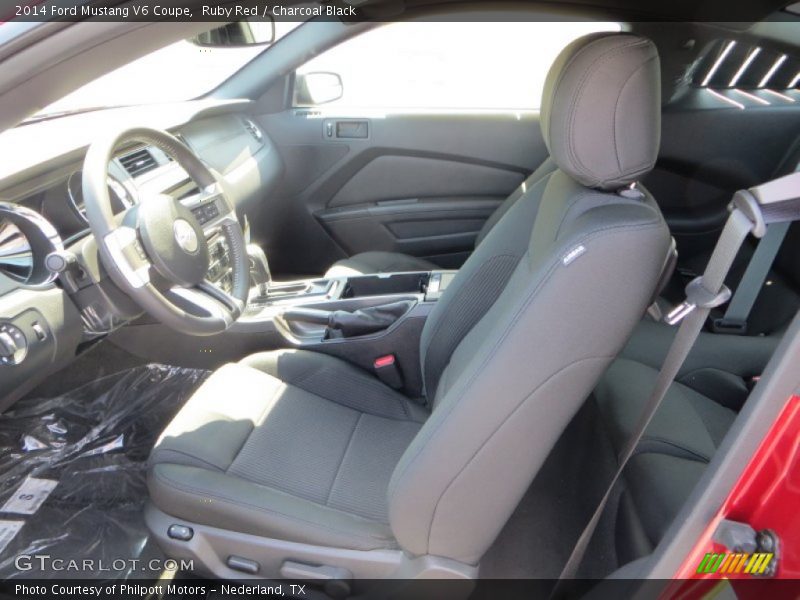 Ruby Red / Charcoal Black 2014 Ford Mustang V6 Coupe