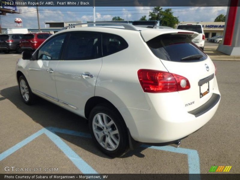 Pearl White / Black 2013 Nissan Rogue SV AWD
